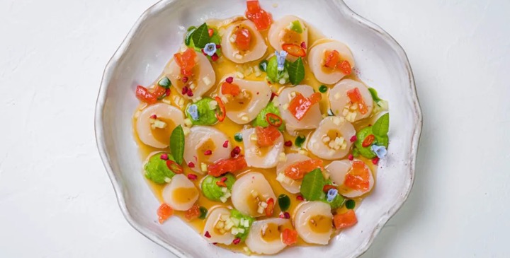 Карпаччо из гребешка на кулинарном мастер-класс в СПб